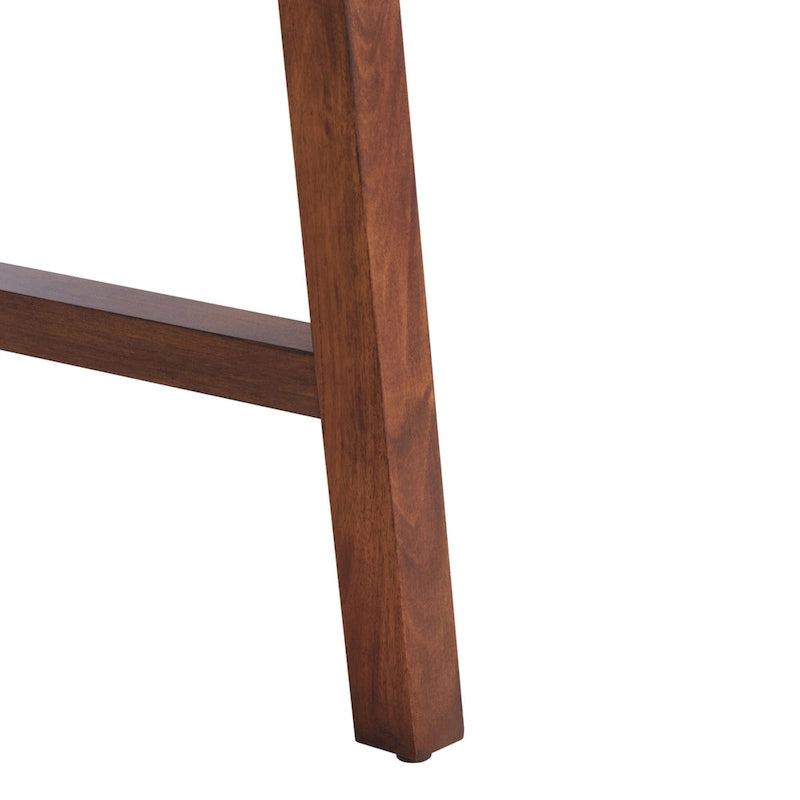 Mid-Century Modern Writing Desk with Walnut Frame and White Top