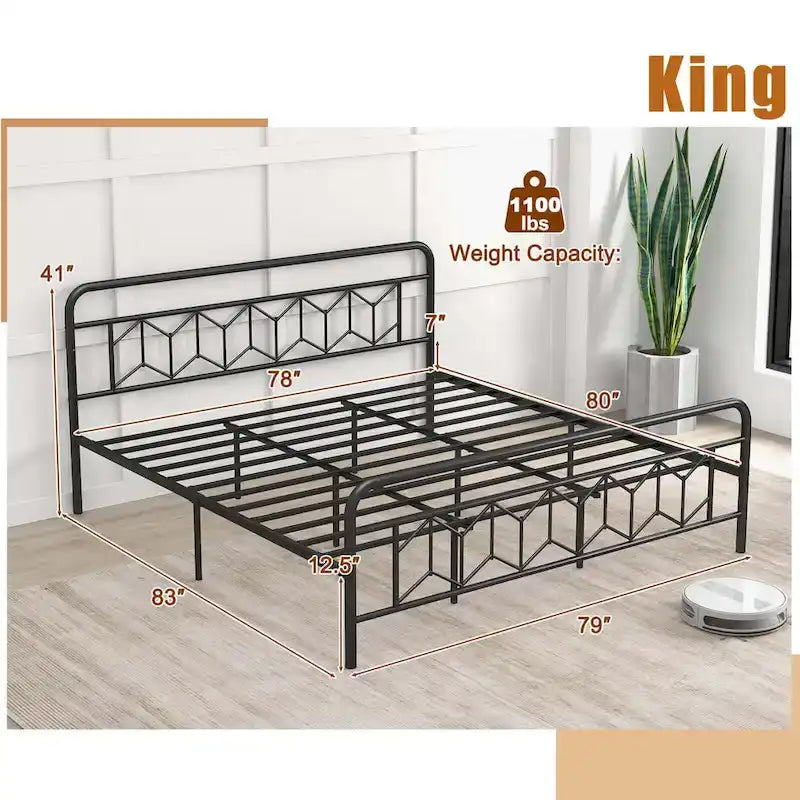 Twin/Full/Queen/King Size Bed Frame Mattress Foundation