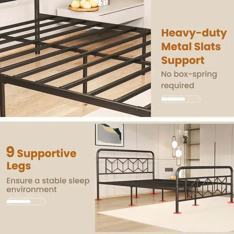 Twin/Full/Queen/King Size Bed Frame Mattress Foundation