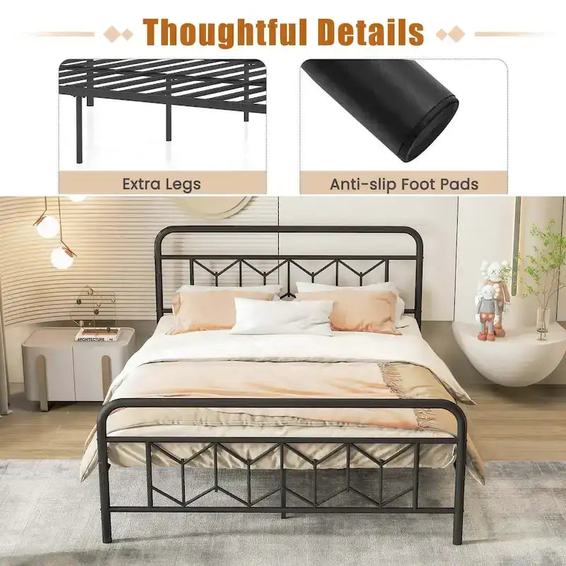 Twin/Full/Queen/King Size Bed Frame Mattress Foundation