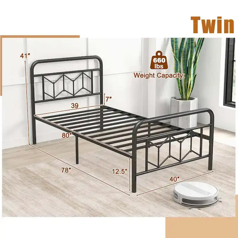 Twin/Full/Queen/King Size Bed Frame Mattress Foundation