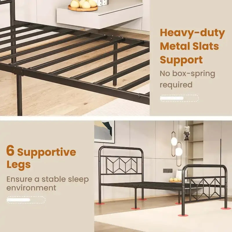 Twin/Full/Queen/King Size Bed Frame Mattress Foundation