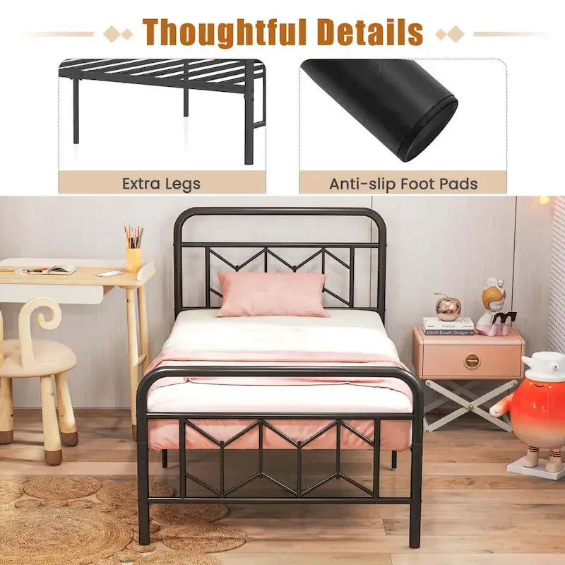 Twin/Full/Queen/King Size Bed Frame Mattress Foundation