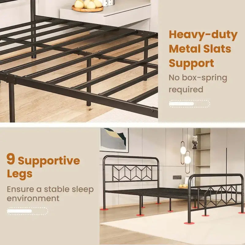 Twin/Full/Queen/King Size Bed Frame Mattress Foundation