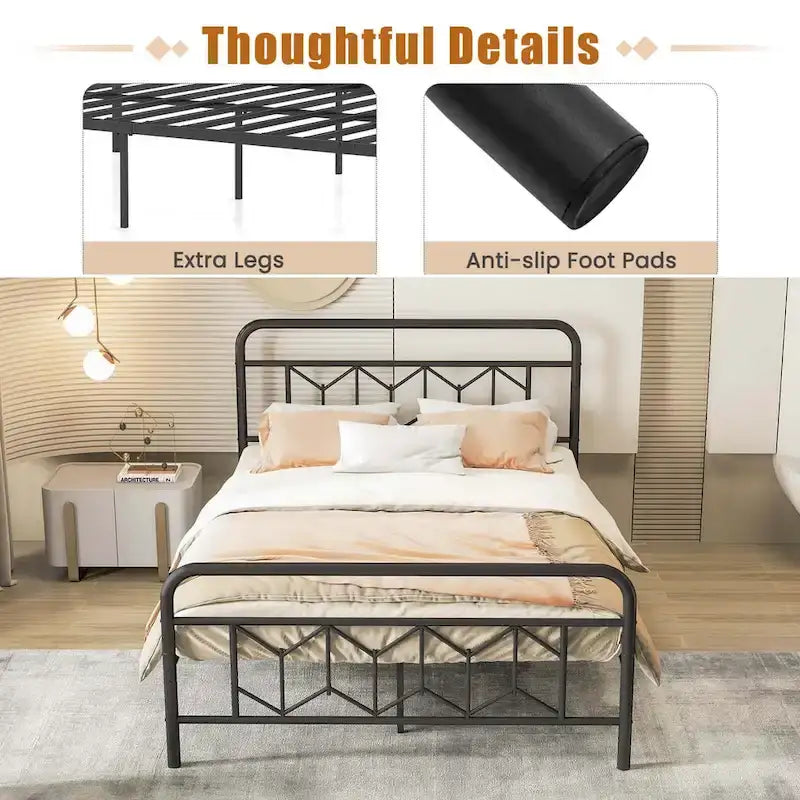 Twin/Full/Queen/King Size Bed Frame Mattress Foundation