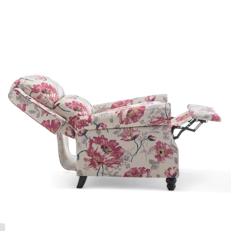 Lot de 2 fauteuils inclinables modernes à assise rembourrée en cuir PU/tissu