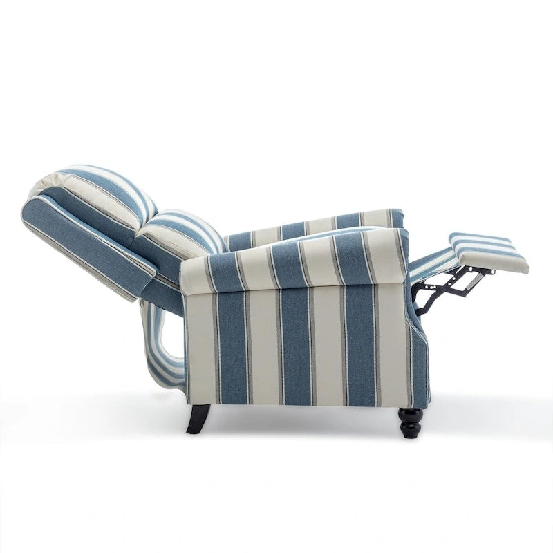 Lot de 2 fauteuils inclinables modernes à assise rembourrée en cuir PU/tissu
