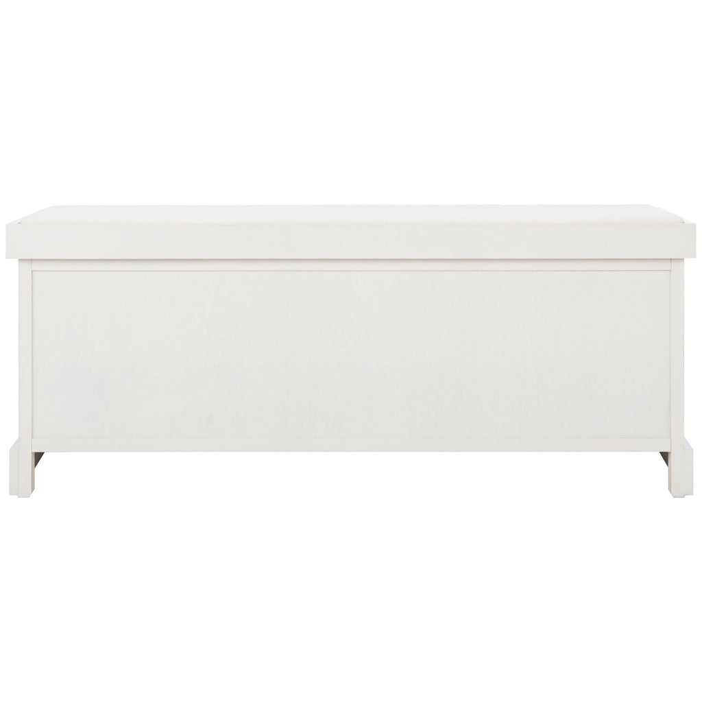 Banc de rangement SAFAVIEH Fiorello avec coussin et 3 tiroirs - 47,3 L x 15 P x 19 H - 47 L x 15 P x 19 H