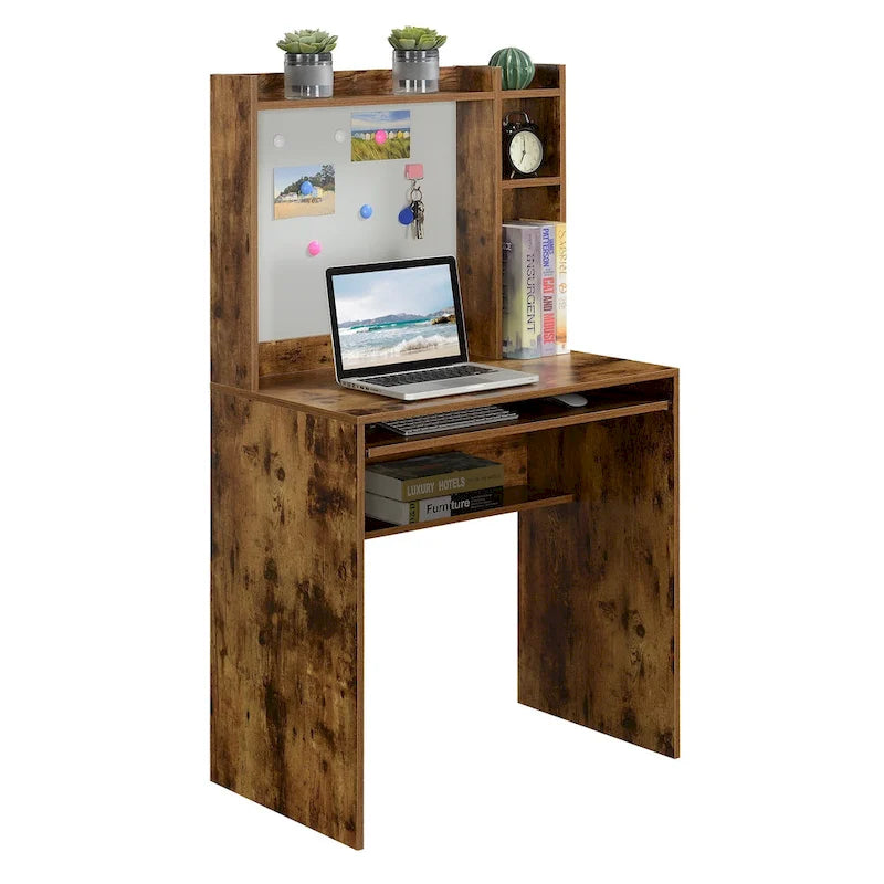 Student Desk with Magnetic Bulletin Board and Shelves