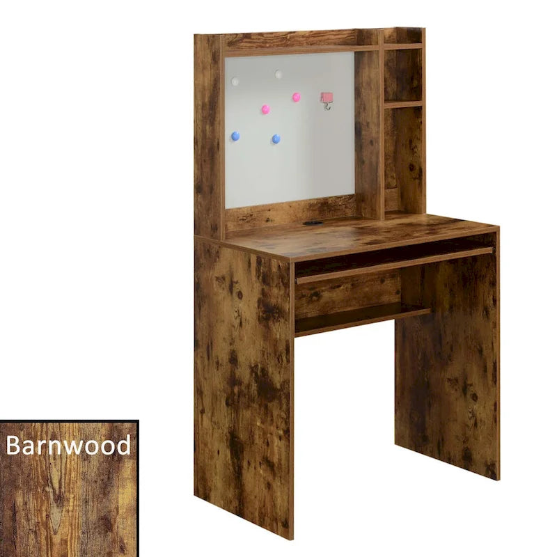 Student Desk with Magnetic Bulletin Board and Shelves