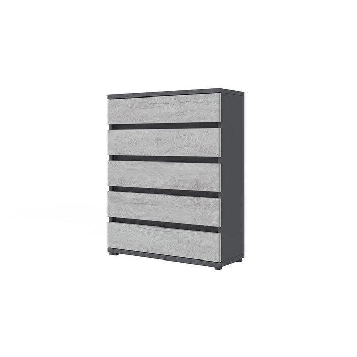 Modern 5-Drawer Dresser with Clean Lines for Bedroom Storage