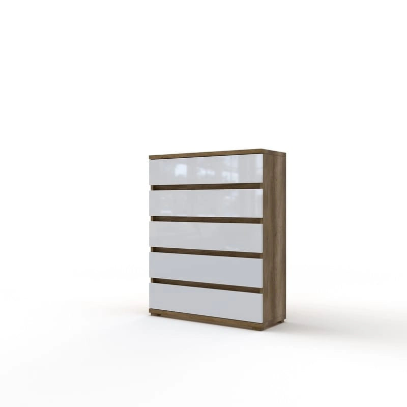 Modern 5-Drawer Dresser with Clean Lines for Bedroom Storage
