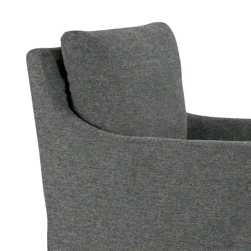 Gray Fabric Accent Chair with Down Feathers