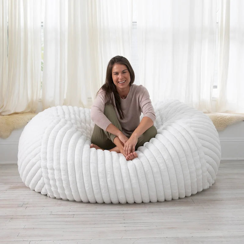 6 Foot Bean Bag, Loveseat, Sofa and Lounger, Mondo Fur