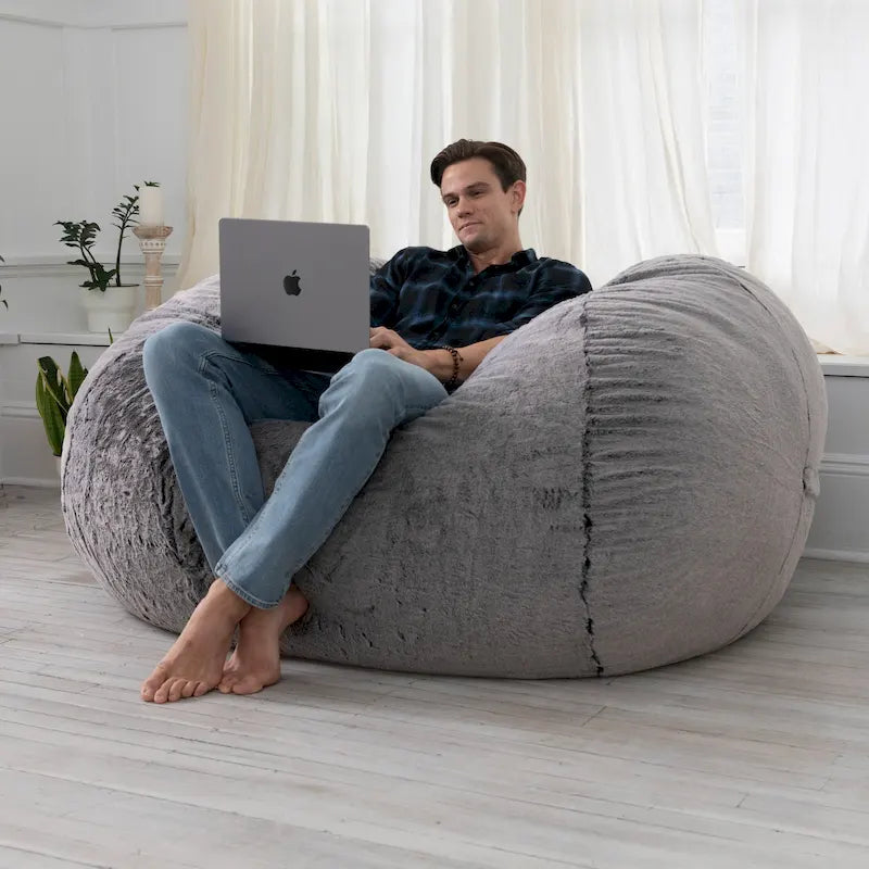 6 Foot Bean Bag, Loveseat, Sofa and Lounger, Mondo Fur