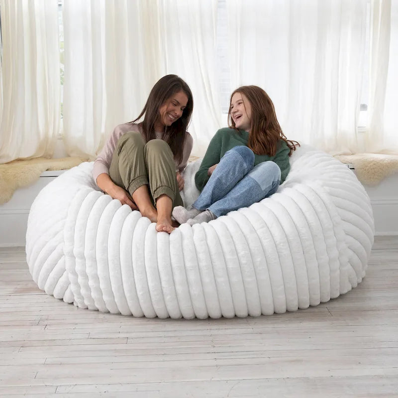 Pouf géant de 1,80 m, Causeuse, Canapé et Transat, Mondo Fur