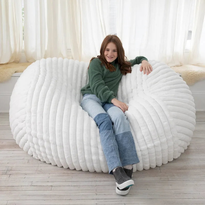 6 Foot Bean Bag, Loveseat, Sofa and Lounger, Mondo Fur