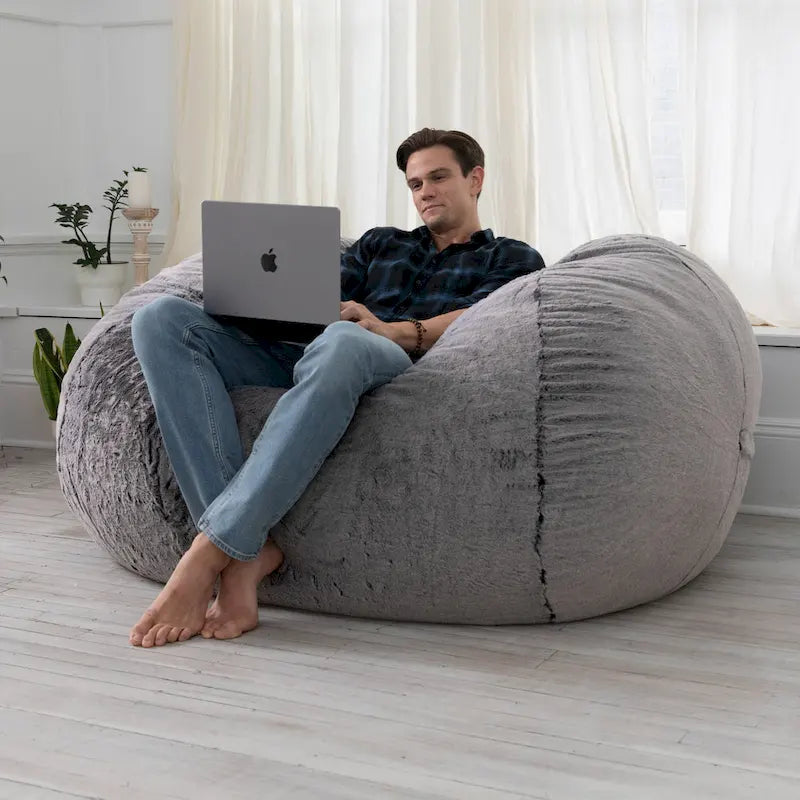 Pouf géant de 1,80 m, Causeuse, Canapé et Transat, Mondo Fur