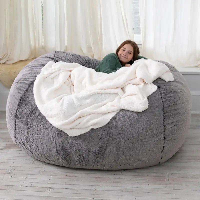 Pouf géant de 1,80 m, Causeuse, Canapé et Transat, Mondo Fur