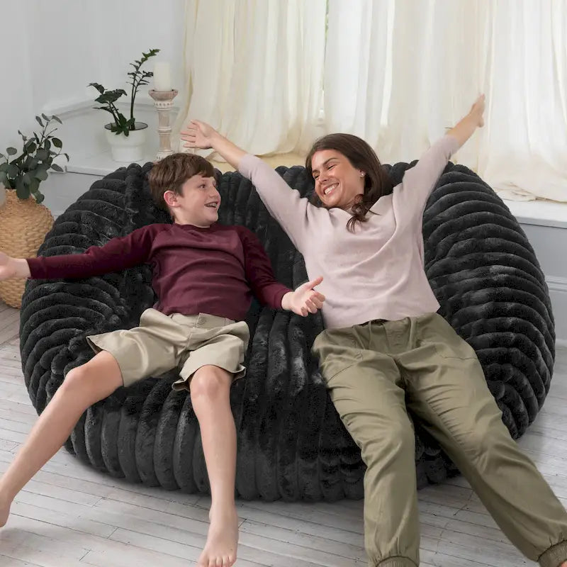 Pouf géant de 1,80 m, Causeuse, Canapé et Transat, Mondo Fur