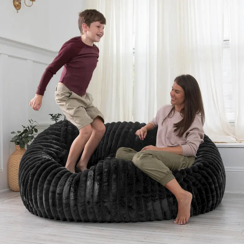 Pouf géant de 1,80 m, Causeuse, Canapé et Transat, Mondo Fur