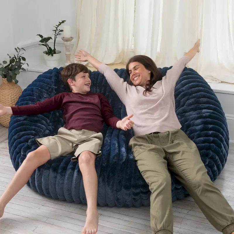 Pouf géant de 1,80 m, Causeuse, Canapé et Transat, Mondo Fur