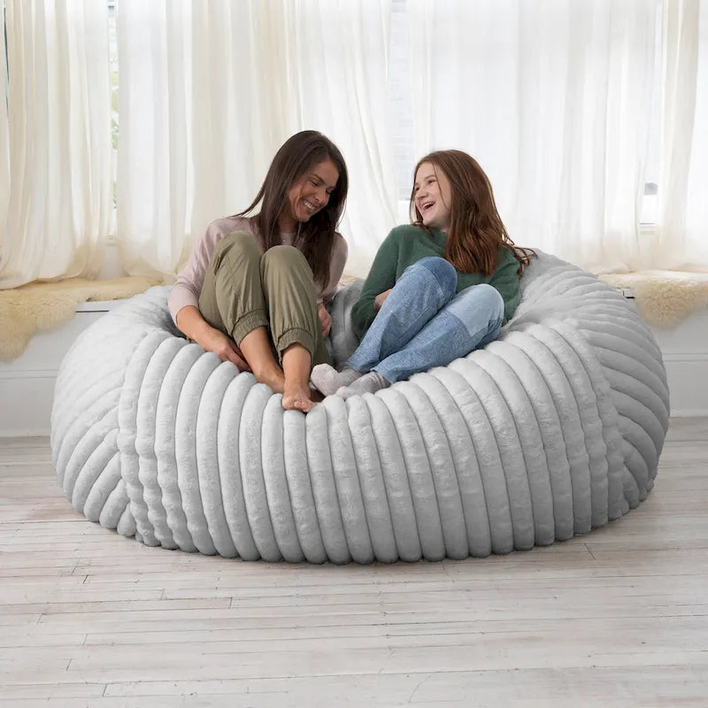 Pouf géant de 1,80 m, Causeuse, Canapé et Transat, Mondo Fur