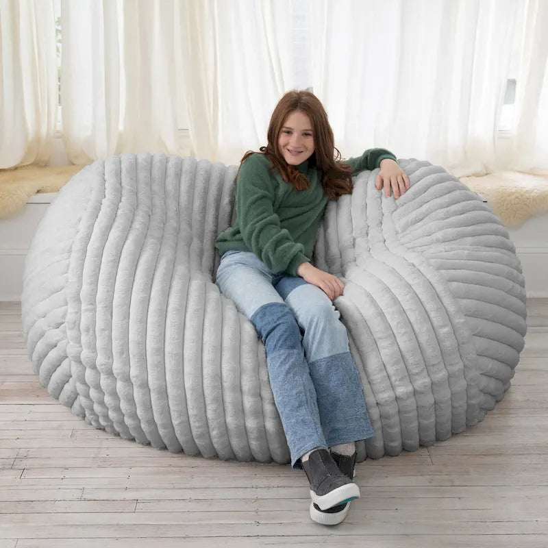 Pouf géant de 1,80 m, Causeuse, Canapé et Transat, Mondo Fur