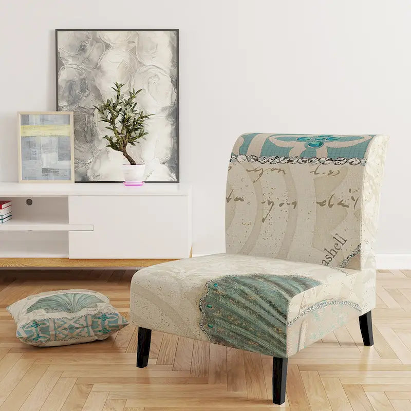 Upholstered Nautical and Coastal Accent Chair
