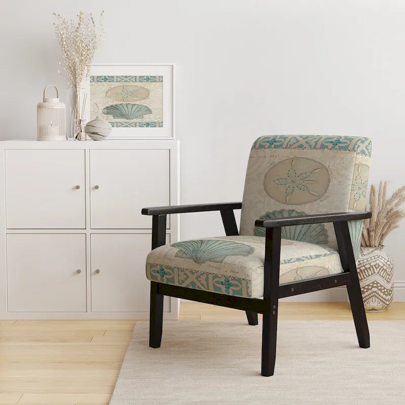 Upholstered Nautical and Coastal Accent Chair