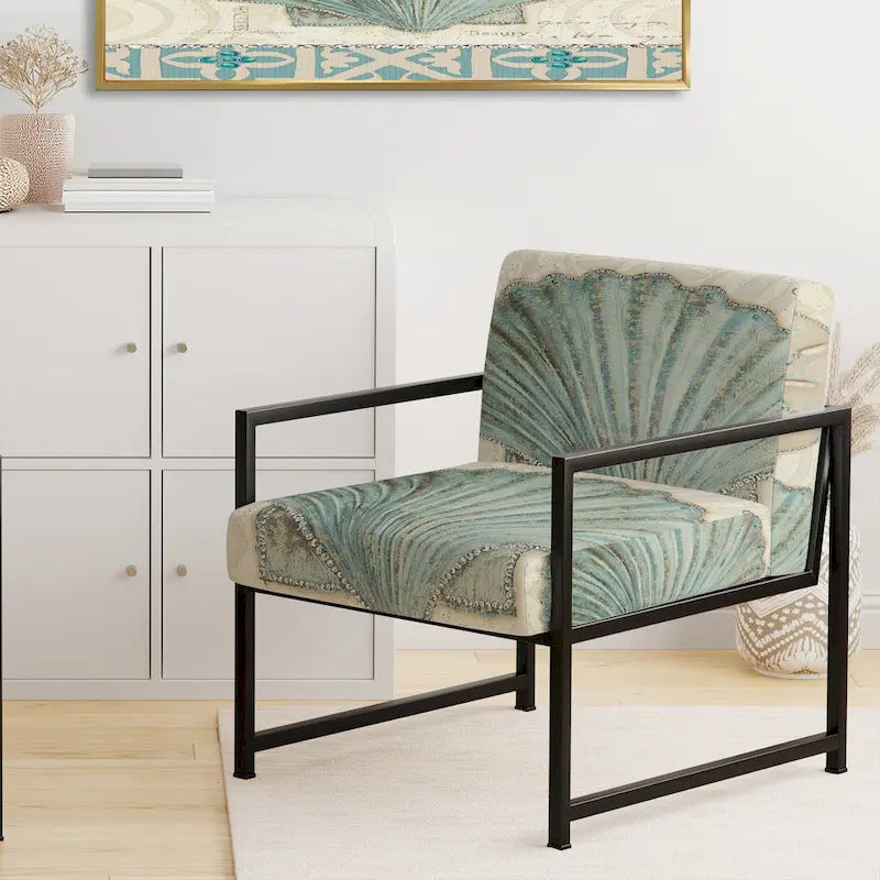 Upholstered Nautical and Coastal Accent Chair