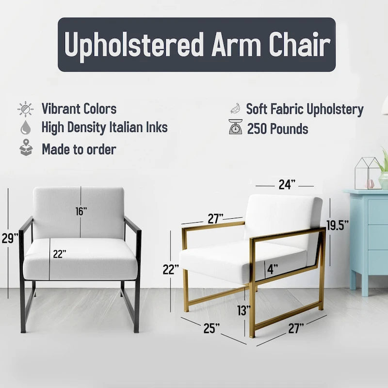 Upholstered Nautical and Coastal Accent Chair