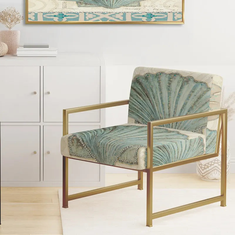 Upholstered Nautical and Coastal Accent Chair