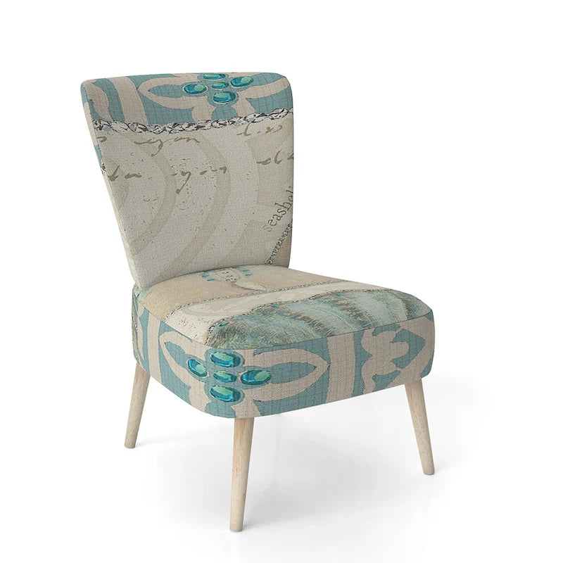 Upholstered Nautical and Coastal Accent Chair