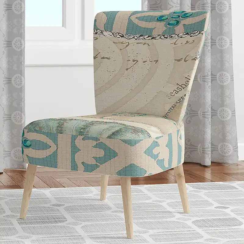 Upholstered Nautical and Coastal Accent Chair