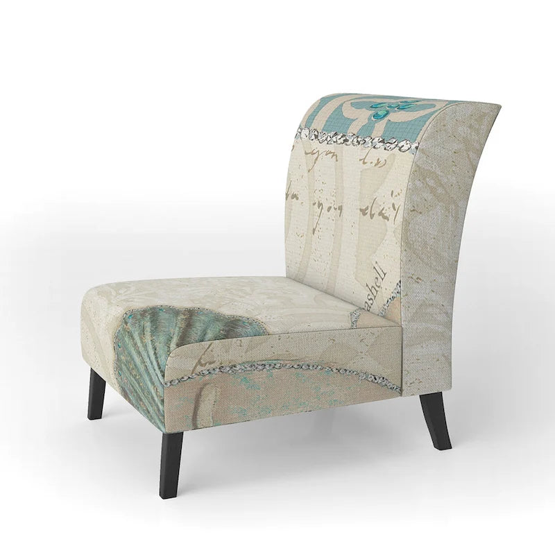 Upholstered Nautical and Coastal Accent Chair