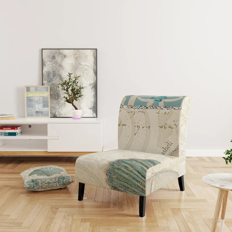 Upholstered Nautical and Coastal Accent Chair
