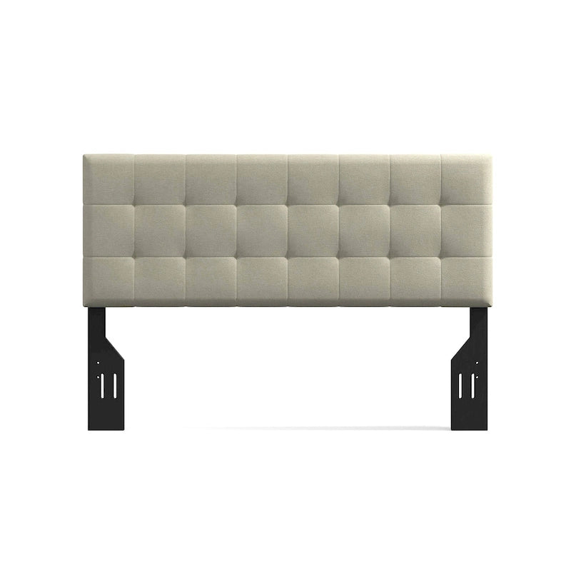 Upholstered Headboard with Square Tufting, Foam Padding and Wood Frame
