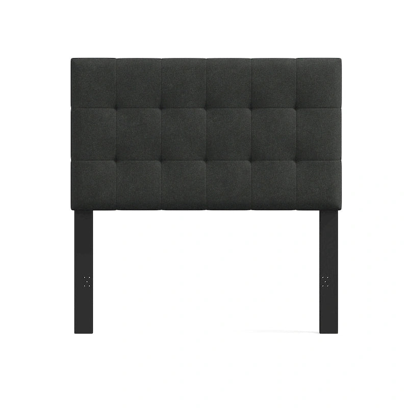 Upholstered Headboard with Square Tufting, Foam Padding and Wood Frame