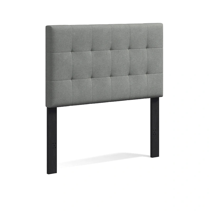 Upholstered Headboard with Square Tufting, Foam Padding and Wood Frame