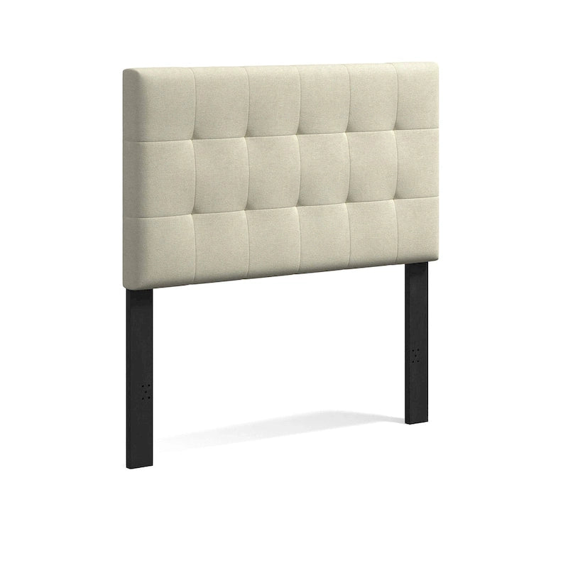 Upholstered Headboard with Square Tufting, Foam Padding and Wood Frame