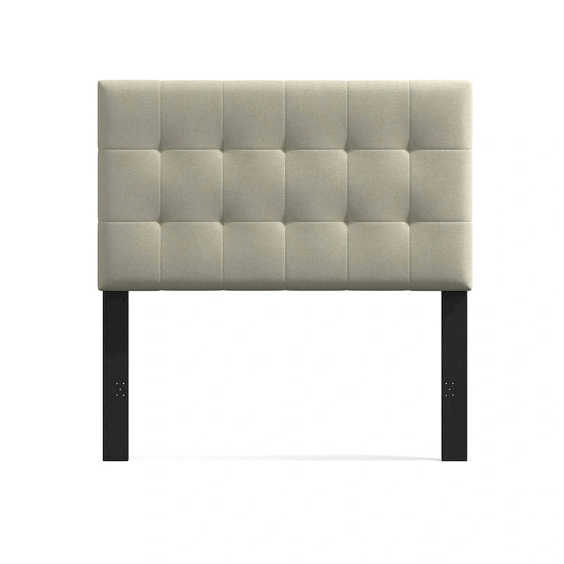 Upholstered Headboard with Square Tufting, Foam Padding and Wood Frame