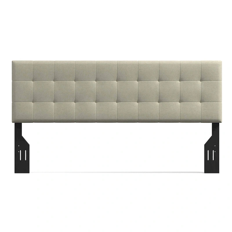 Upholstered Headboard with Square Tufting, Foam Padding and Wood Frame