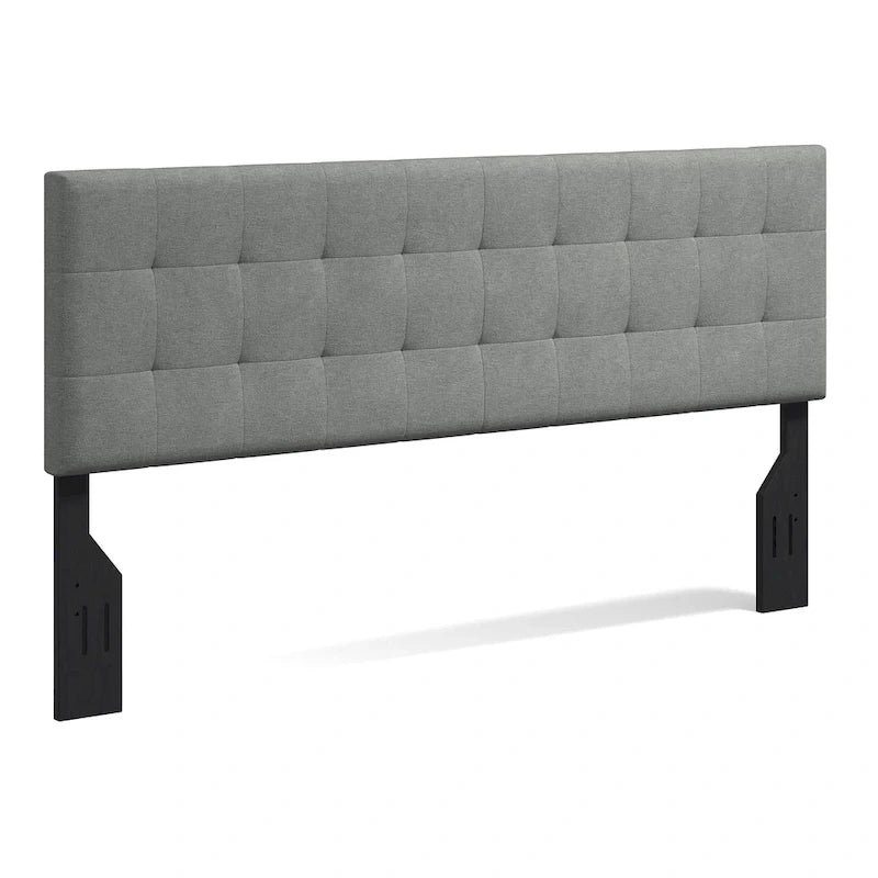 Upholstered Headboard with Square Tufting, Foam Padding and Wood Frame