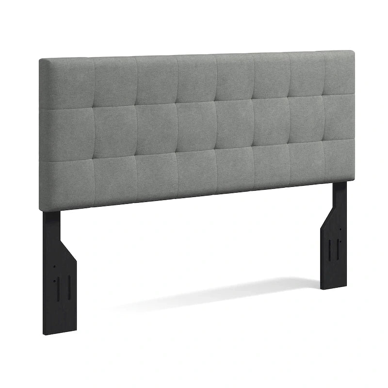 Upholstered Headboard with Square Tufting, Foam Padding and Wood Frame