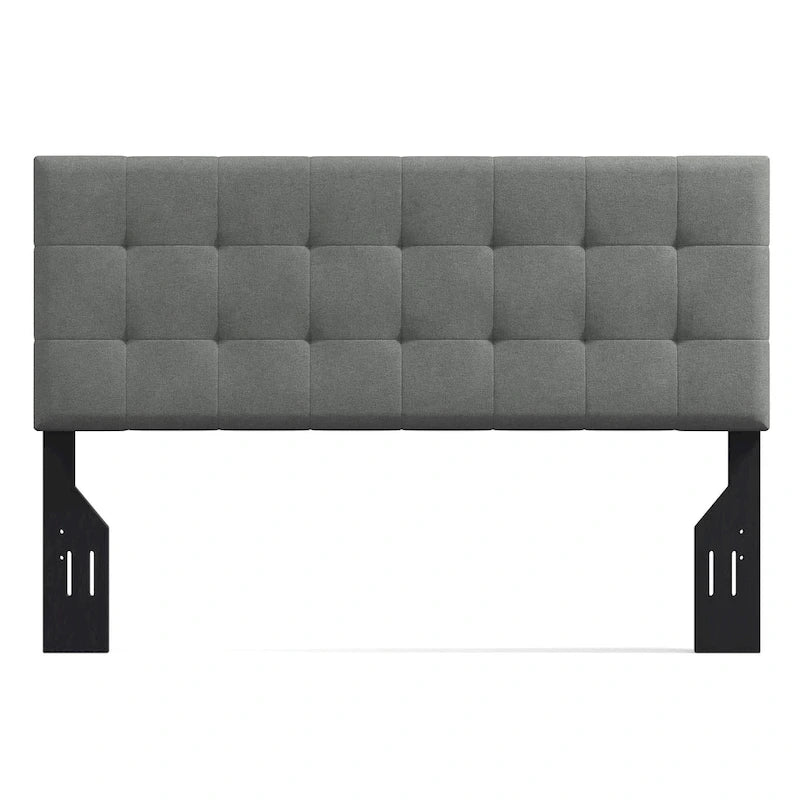 Upholstered Headboard with Square Tufting, Foam Padding and Wood Frame