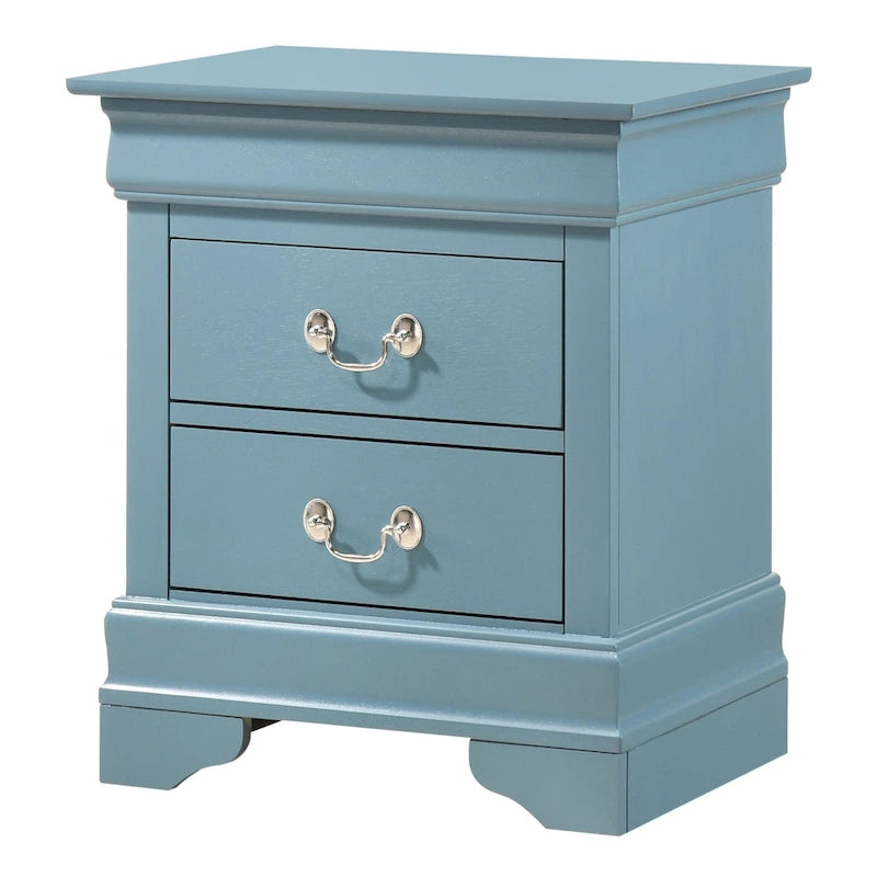 Traditional 2-Drawer Wood Nightstand