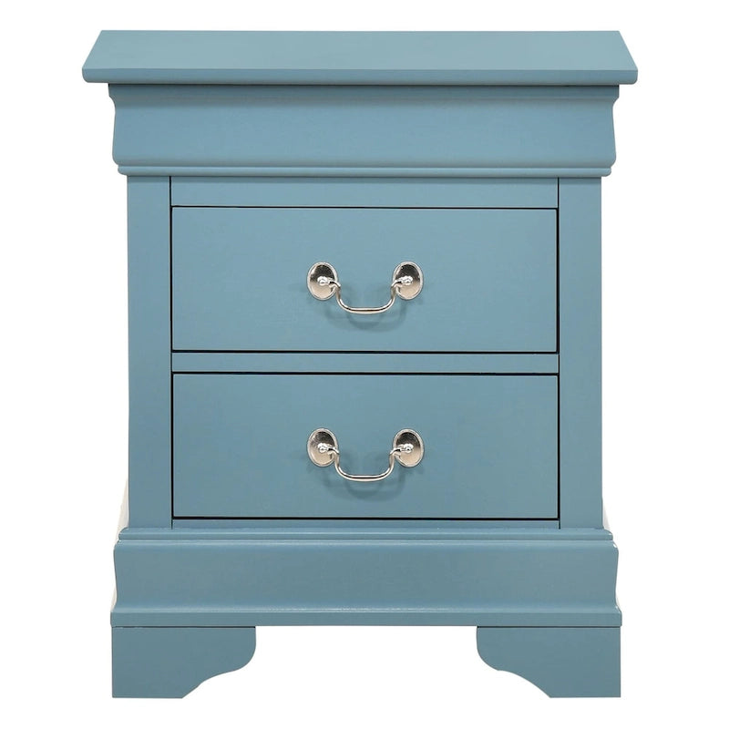 Traditional 2-Drawer Wood Nightstand