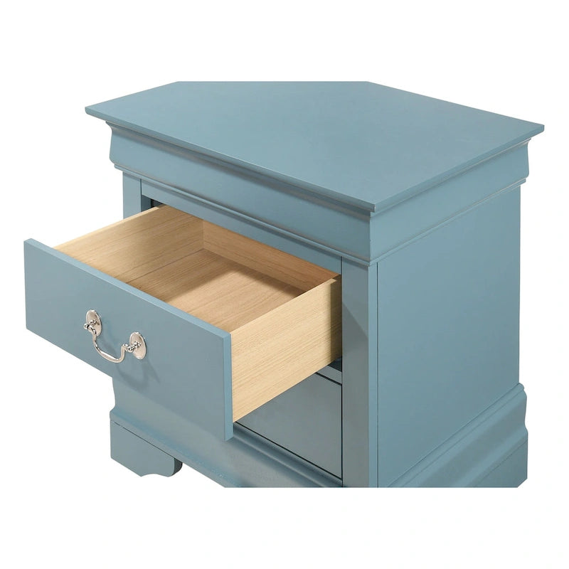 Traditional 2-Drawer Wood Nightstand