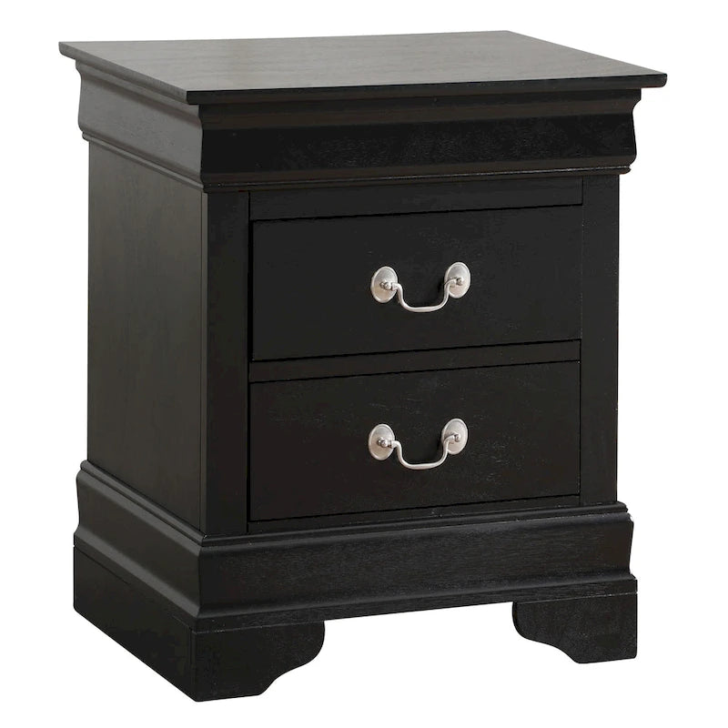 Traditional 2-Drawer Wood Nightstand